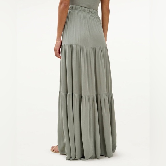 Mary Lawless Lee x Splendid Pull On Maxi Skirt Size XS/S EUC Green. L16 - Picture 5 of 11